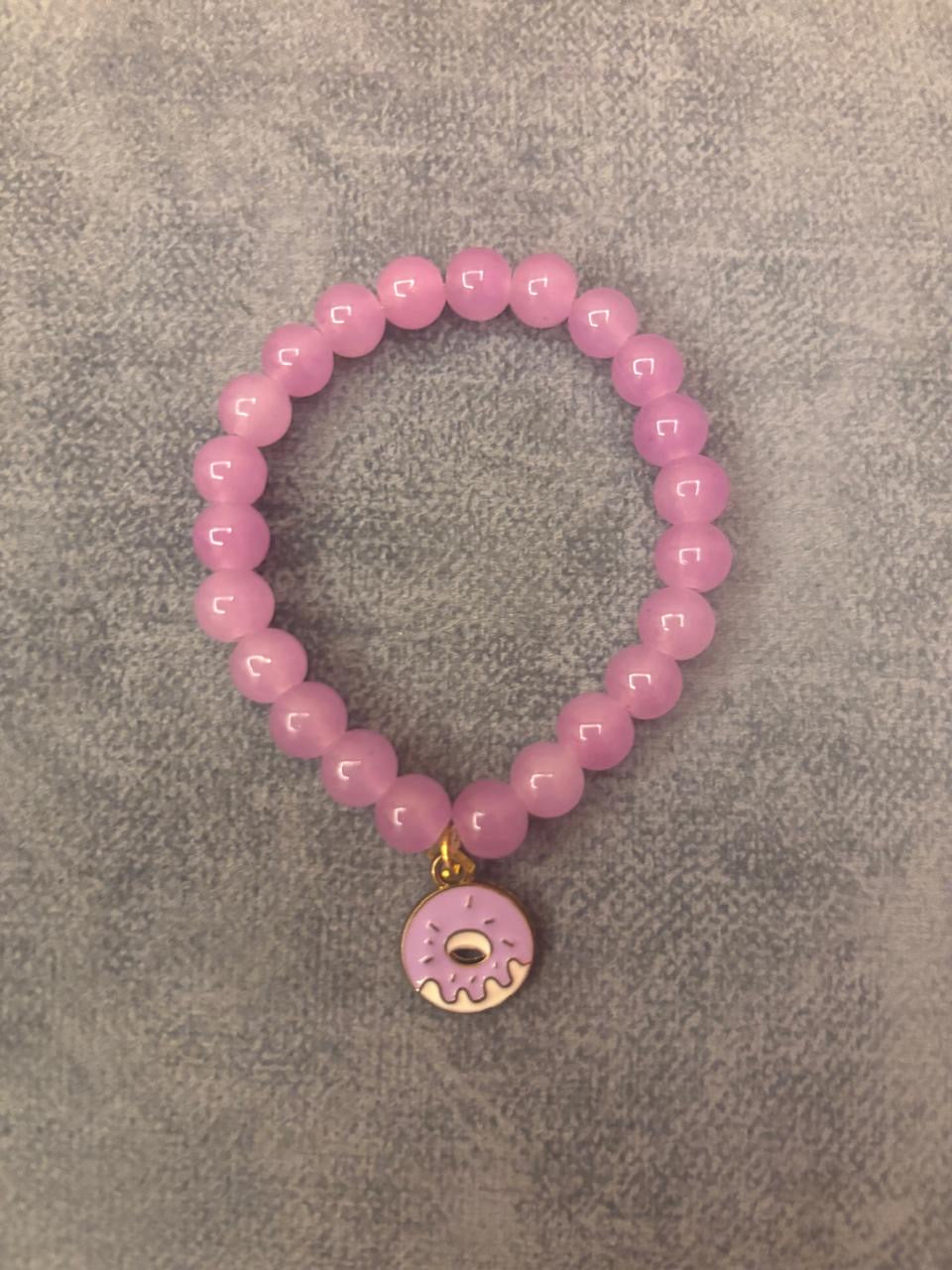 Pink Donut Charm Bracelet