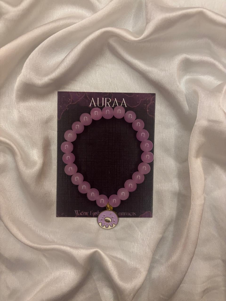 Pink Donut Charm Bracelet