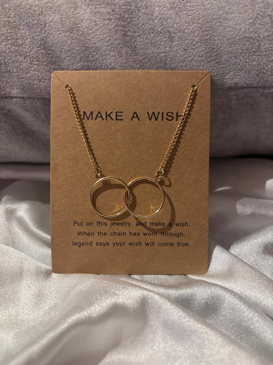 double golden Ring Necklace