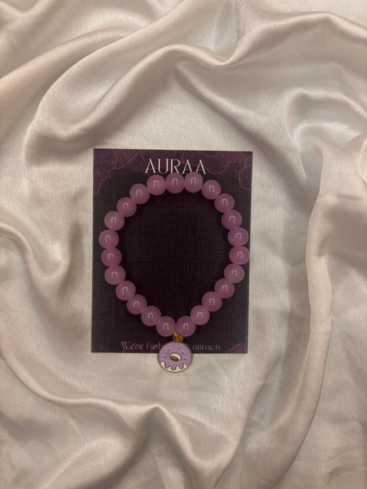 Pink Donut Charm Bracelet