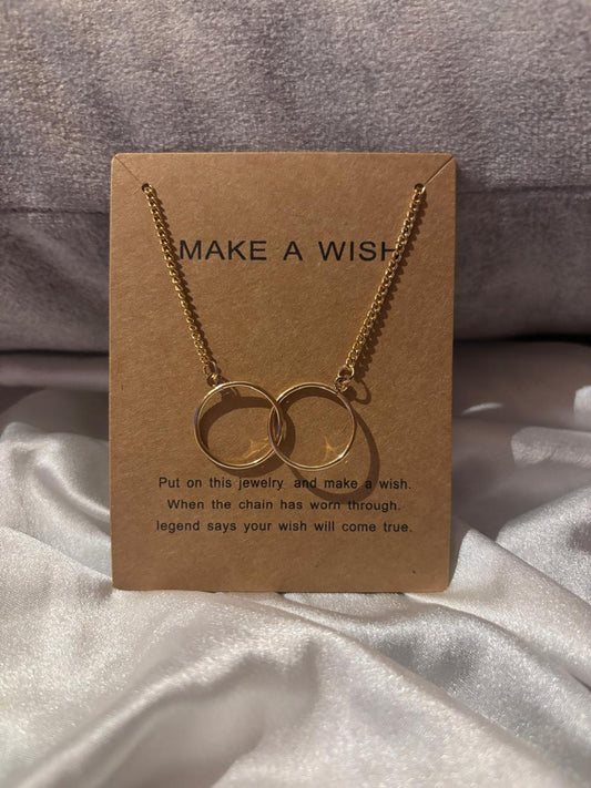 double golden Ring Necklace