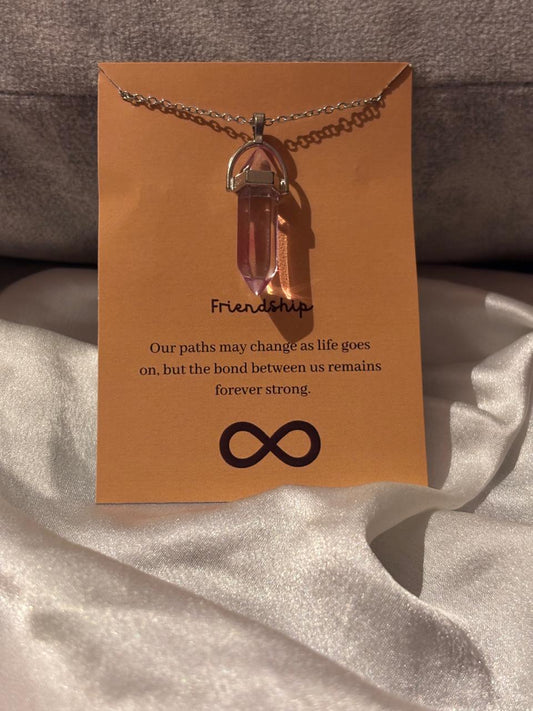 Transparent pink Print Pencil Pendant